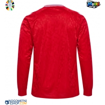 Moški Nogometni dresi Danska Domači EP 2024 Dolgi Rokav